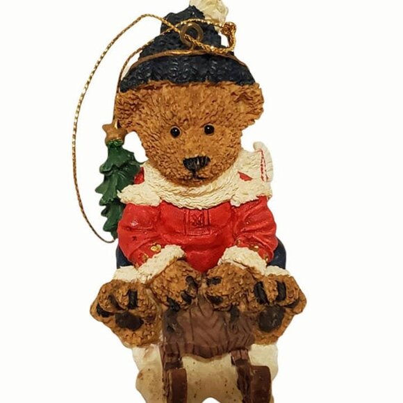Vintage Traditions Poly Resin Bears Christmas Ornaments Collection Set Of 8 - Picture 8 of 10